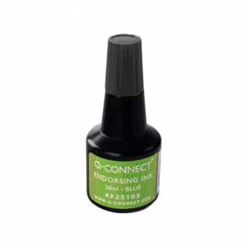 Tinta tampon q-connect negro bote 28 ml