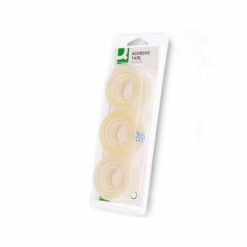 Cinta adhesiva q-connect 33 mt x 19 mm blister de 3 unidades