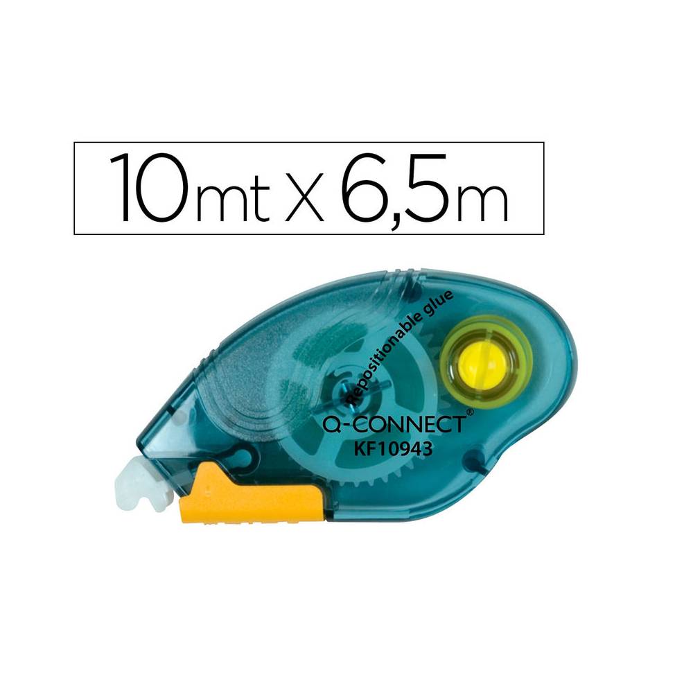 Pegamento q-connect roller compact removible 6,5 mm de ancho x 10 mt unidad