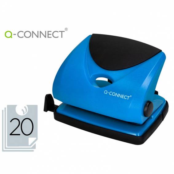 Taladrador q-connect kf02155 azul abertura 2 mm capacidad 20 hojas