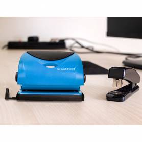 Taladrador q-connect kf02155 azul abertura 2 mm capacidad 20 hojas