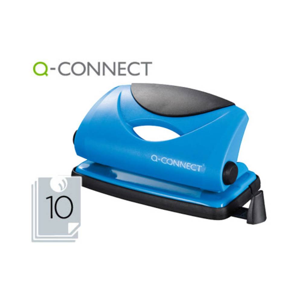 Taladrador q-connect kf02153 azul abertura 1 mm capacidad 10 hojas