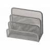 Soporte para cartas q-connect metalico rejilla gris 170x135x83 mm - KF00852