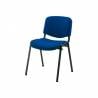 Silla apilable q-connect brazos cortos tapizada sin ruedas 910 mm alto 460mm largo440 mm profundidad azul - KF10880