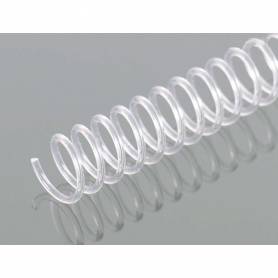 Espiral plastico q-connect transparente 32 5:1 14mm 1,8mm caja de 100 unidades