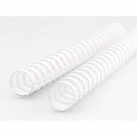 Canutillo q-connect redondo 22 mm plastico blanco capacidad 200 hojas caja de 50 unidades