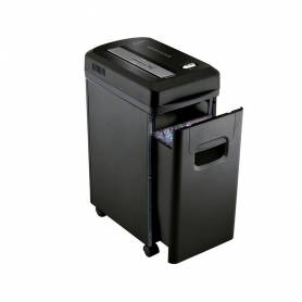 Destructora de documentos q-connect kf15547 capacidad de corte 8 h destruye grapas clips y tarjetas papelera 15l