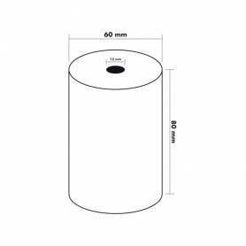 Rollo sumadora termico q-connect 80 mm ancho x 60 mm diametro sin bisfenol a