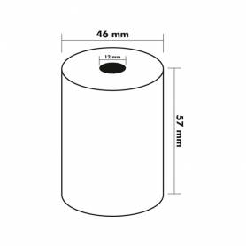 Rollo sumadora termico q-connect 57 mm ancho x 47mm diametro para maquinas tarjetade creditos sin bisfenol a