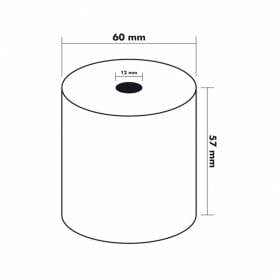 Rollo sumadora termico q-connect 57 mm ancho x 60 mm diametro sin bisfenol a