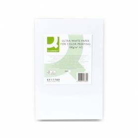 Papel fotocopiadora q-connect ultra white din a3 100 gramos paquete de 500 hojas