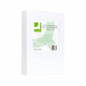 Papel fotocopiadora q-connect ultra white din a4 100 gramos paquete de 500 hojas