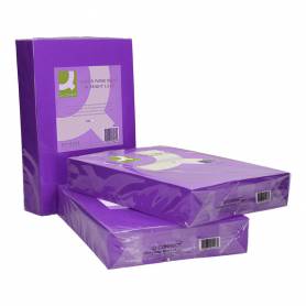 Papel color q-connect din a4 80gr lila intenso paquete de 500 hojas