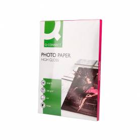 Papel q-connect foto glossy din a4 alta calidad digital photo para ink-jet bolsa de 50 hojas de 260 gr