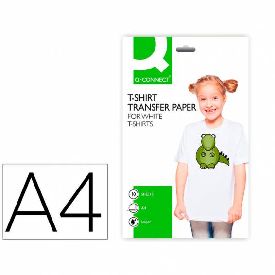 Papel q-connect transferencia para tela kf01430 din a4 bolsa de 10 hojas