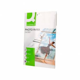 Papel q-connect foto glossy kf01103 din a4 digital photo para ink-jet bolsa de 20 hojas de 180 gr