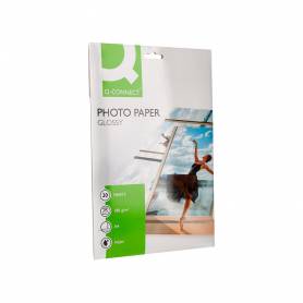 Papel q-connect foto glossy kf01103 din a4 digital photo para ink-jet bolsa de 20 hojas de 180 gr