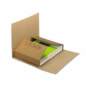 Caja para embalar q-connect libro medidas 520x390x140 mm espesor carton 3 mm