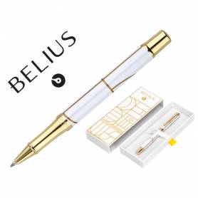 Roller belius carte blanche color blanco y dorado tinta negra caja de diseño