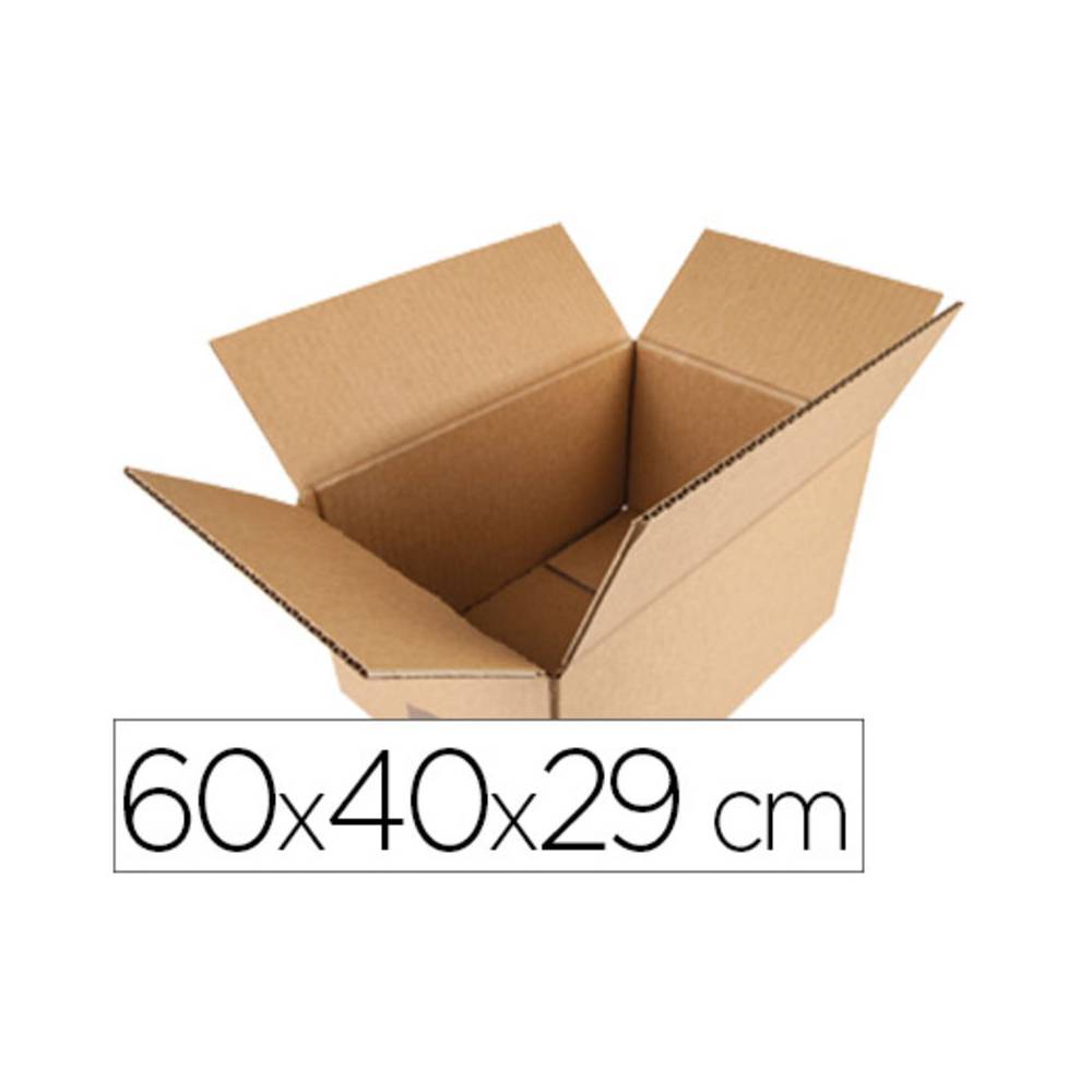 Caja para embalar q-connect americana 600x400x290 mm espesor carton 5 mm