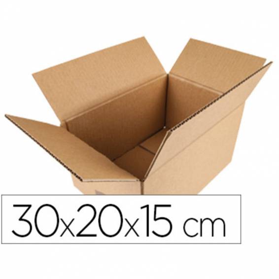 Caja para embalar q-connect americana 300x200x150 mm espesor carton 5 mm