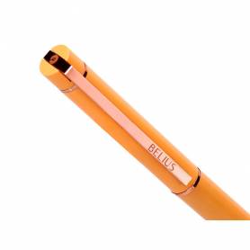 Boligrafo belius rose aluminio color naranja/oro rosa tinta azul caja de diseño