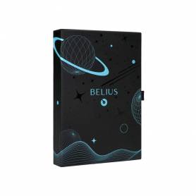 Pluma y funda de similpiel belius space b color minimalista azul tinta azul caja de diseño