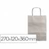 Bolsa kraft q-connect plata asa retorcida 270x120x360 mm - KF18691