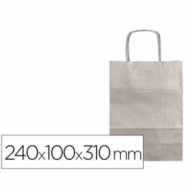 Bolsa kraft q-connect plata asa retorcida 240x100x310 mm