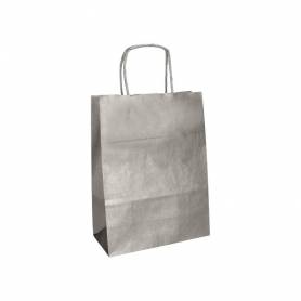 Bolsa kraft q-connect plata asa retorcida 240x100x310 mm