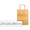 Bolsa kraft q-connect oro asa retorcida 270x120x360 mm - KF18688