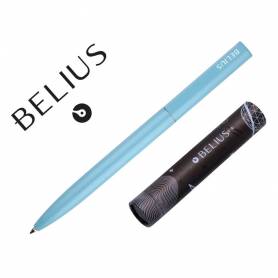 Boligrafo belius rocket b aluminio color minimalista azul tinta azul caja cilindrica