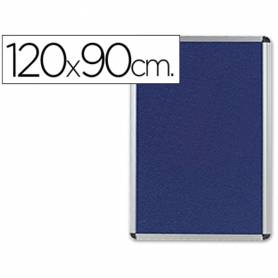 Tablero de anuncios q-connect mural grande fieltro azul 120x90 cm