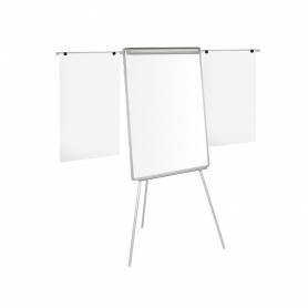 Pizarra blanca q-connect con tripode 90x70x195cm y brazos extensibles para conferencias superficie laminada