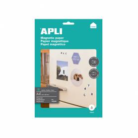 Papel magnetico apli blanco din a4 para impresoras inkjet paquete de 8 hojas