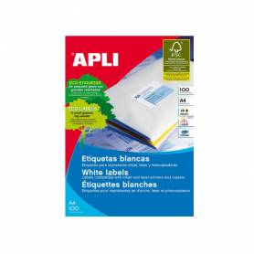 Etiqueta adhesiva apli 1295 tamaño 70x50,8 mm fotocopiadora laser ink-jet caja con 100 hojas din a4