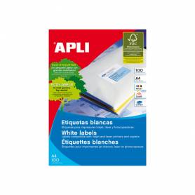 Etiqueta adhesiva apli 1285 tamaño 48,5x25,4 mm para fotocopiadora laser ink-jet caja con 100 hojas din a4