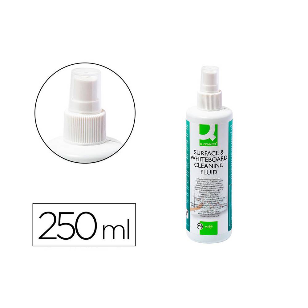 Limpiador de pizarra blanca q-connect bote pulverizador de 250 ml