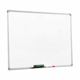 Pizarra blanca q-connect melamina marco de aluminio 180x90 cm