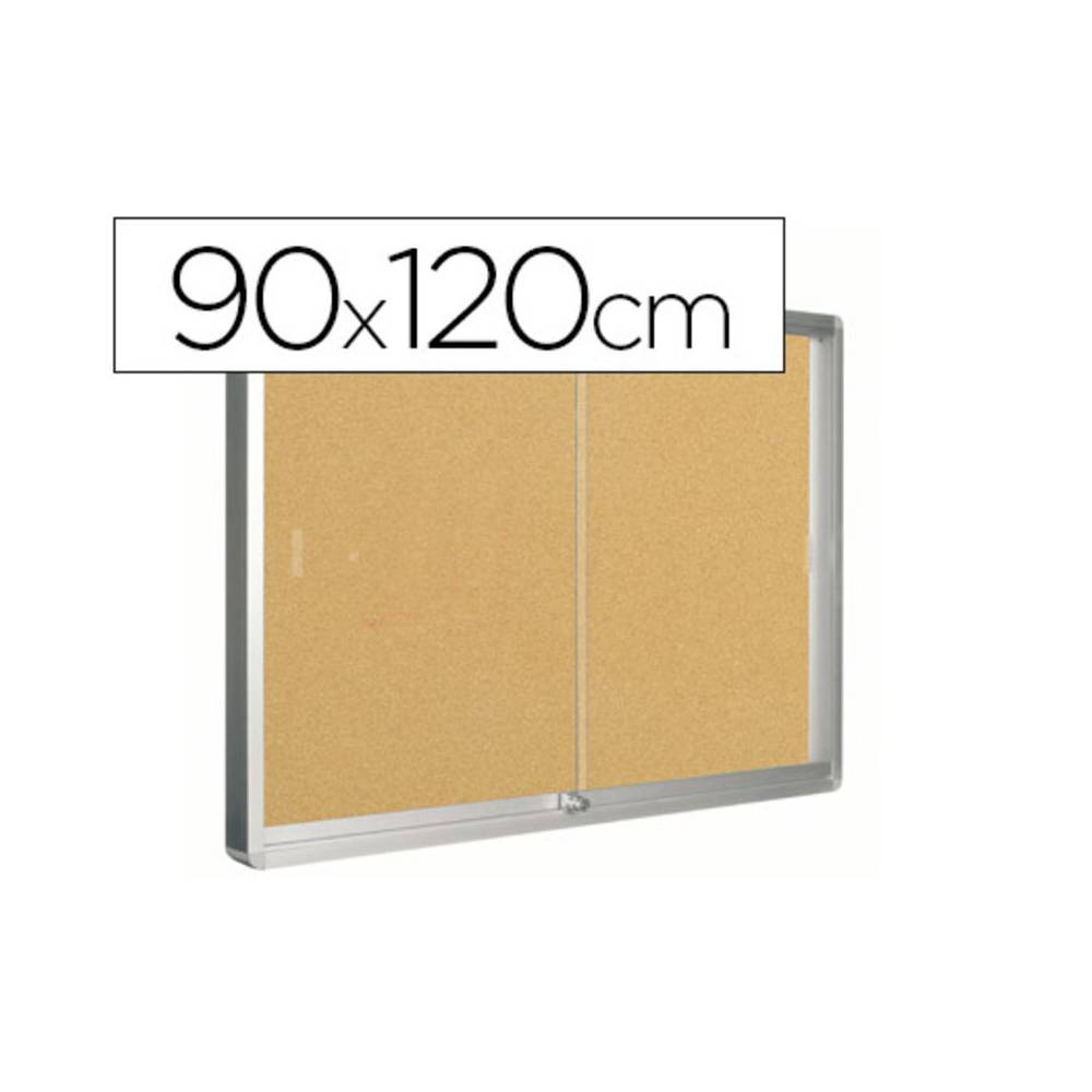 Vitrina de anuncios q-connect marco de aluminio 900 x 1200 mm