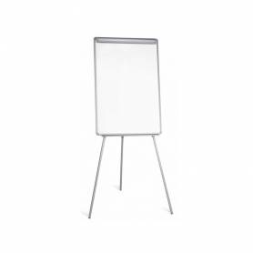 Pizarra blanca q-connect con tripode regulable 90x70x195cm y brazos extensibles para conferencias superficie lacada