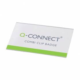 Identificador con pinza e imperdible q-connect kf01567 54x90 mm