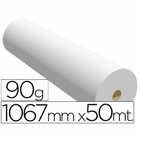 Papel reprografia para plotter 1067mmx50mt 90gr impresion ink-jet