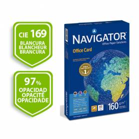 Papel fotocopiadora navigator din a4 160 gramos papel multiuso ink-jet y laser paquete de 250 hojas