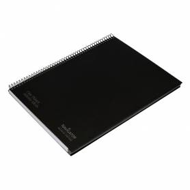 Cuaderno espiral navigator a4 micro tapa forrada 80h 80 gr cuadro 5mm 1 banda color negro