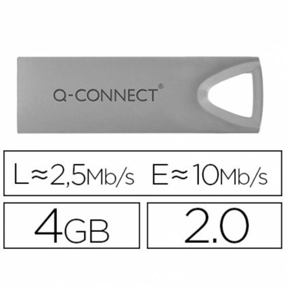 Memoria usb q-connect flash premium 4 gb 2.0