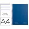 Cuaderno espiral navigator a4 micro tapa forrada 80h 80gr horizontal 1 banda color azul marino - NA24