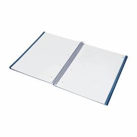 Cuaderno espiral navigator a4 micro tapa forrada 80h 80gr horizontal 1 banda color azul marino