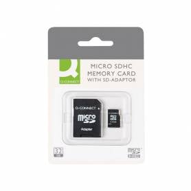 Memoria sd micro q-connect flash 32 gb clase 6 con adaptador