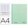 Cuaderno espiral navigator a4 tapa dura 80h 80gr cuadro 4mm con margen menta - NA33